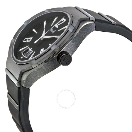 Piaget Polo FortyFive Automatic Black Dial Rubber Men's Watch G0A37003