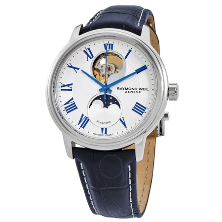 Raymond Weil Maestro Moon Phase Automatic Silver Dial Men's Watch 2240-STC-00655