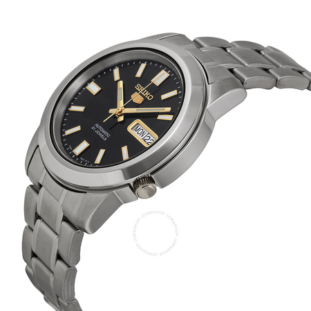 Seiko 5 Automatic Stainless Steel Black Dial Men's Watch SNKK17