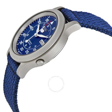 Seiko 5 Blue Dial Blue Canvas Men's Watch SNK807