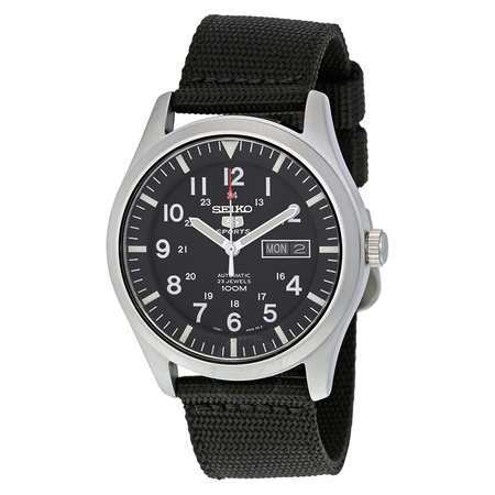 Seiko 5 Sport Automatic Black Canvas Men's Watch SNZG15