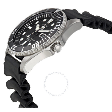 Seiko 5 Sports Automatic Black Dial Black Rubber Men's Watch SNZF17J2