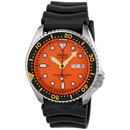 Seiko Diver Automatic Orange Dial Men's Watch SKX011J1