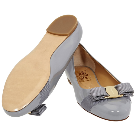 Ferragamo Varina Ballet Flats in Grey 01A181 688990