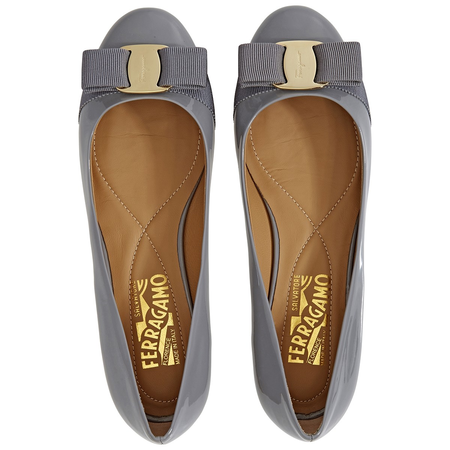 Ferragamo Varina Ballet Flats in Grey 01A181 688990