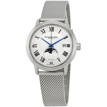Raymond Weil Maestro Moonphase Automatic Silver Dial Men's Watch 2239M-ST-00659