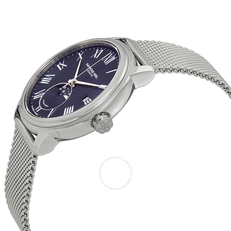 Raymond Weil Maestro Moonphase Blue Dial Automatic Men's Mesh Watch 2239M-ST-00509