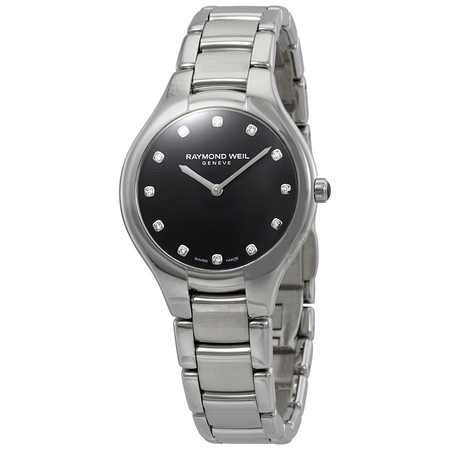 Raymond Weil Noemia Black Diamond Dial Ladies Watch 5132-ST-20081