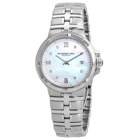 Raymond Weil Parsifal Diamond Silver Mother of Peal Dial Ladies Watch 5180-ST-00995