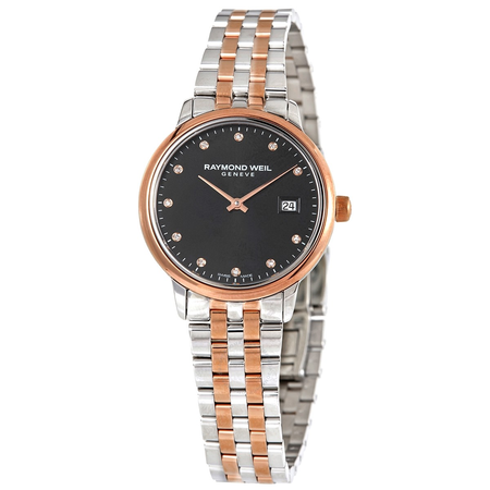 Raymond Weil Toccata Quartz Diamond Black Dial Ladies Watch 5985-SP5-20081