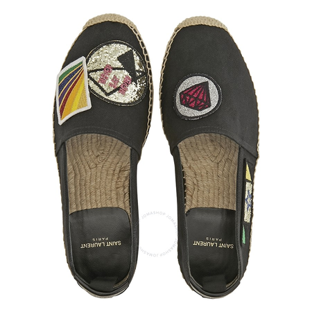 Saint Laurent Espadrille in Black Canvas 458842GO900100