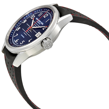 Raymond Weil Freelancer Blue Dial Automatic Men's Rubber Watch 2754-SR-05500