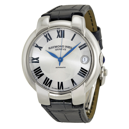 Raymond Weil Jasmine Silver Dial Black Leather Ladies Watch 2935-STC-00659