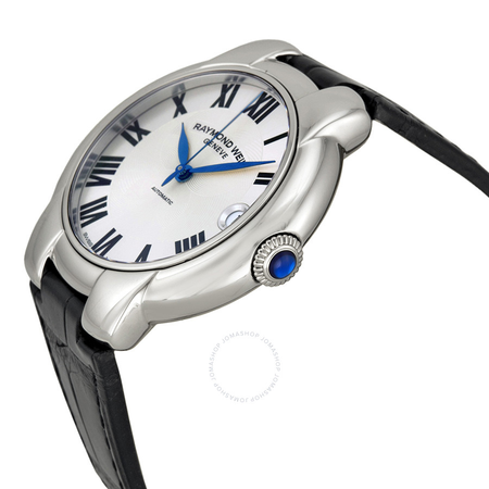 Raymond Weil Jasmine Silver Dial Black Leather Ladies Watch 2935-STC-00659