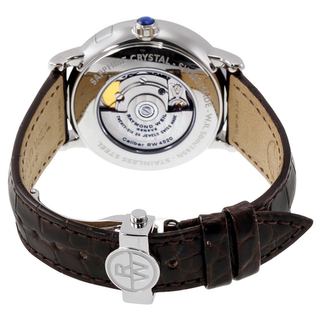 Raymond Weil Maestro Automatic Brown Diamond Dial Dark Brown Leather Ladies Watch 2739-L2-05785
