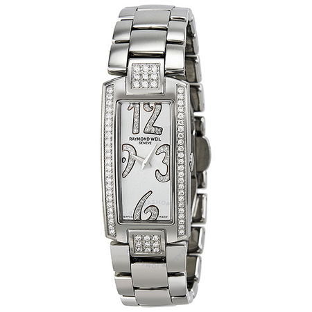 Raymond Weil Shine Diamond White Dial Steel with Light Brown Strap Ladies Watch 1500-ST2-05383
