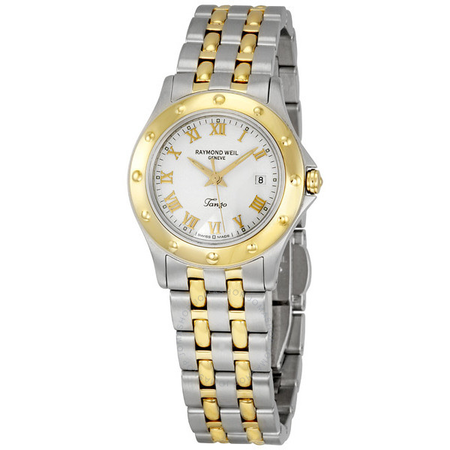 Raymond Weil Tango White Dial Two Tone Ladies Watch 5390-STP-00308