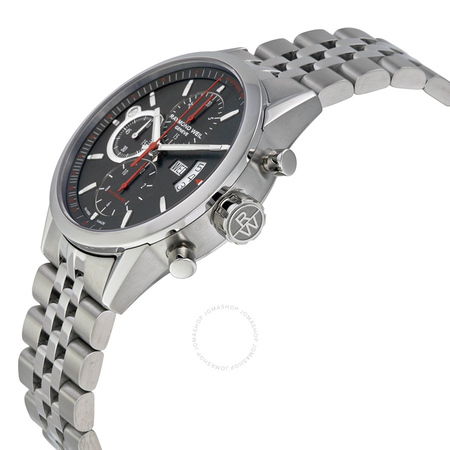Raymond Weil Freelancer Black Dial Chronograph Stainless Steel Automatic Men's Watch 7730-ST-20041