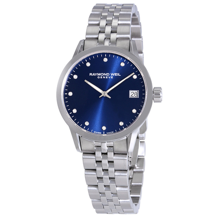 Raymond Weil Freelancer Blue Dial Diamond Ladies Watch 5650-ST-CARA1