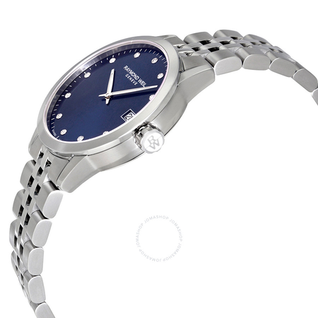 Raymond Weil Freelancer Blue Dial Diamond Ladies Watch 5650-ST-CARA1