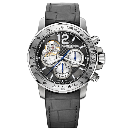 Raymond Weil Nabucco Black Dial Steel and Titanium Black Rubber Men's Watch 7830-TIR-05207