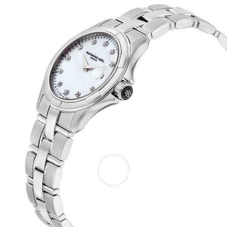 Raymond Weil Parsifal Mother of Pearl Diamond Dial Ladies Watch 9460-ST-97081