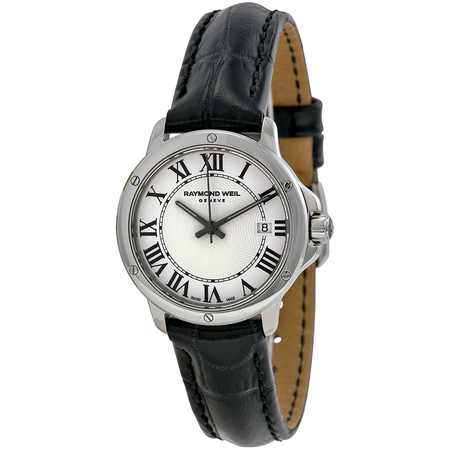 Raymond Weil Tango White Dial Black Leather Ladies Watch 5391-L1-00300