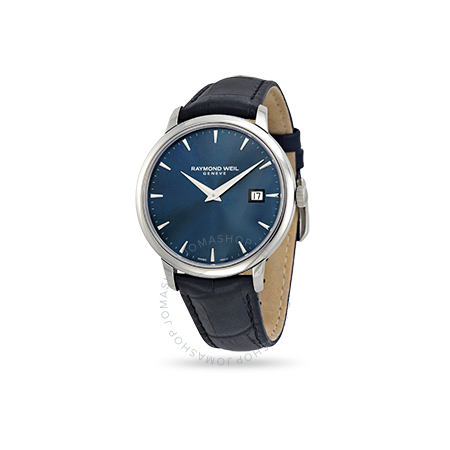 Raymond Weil Toccata Blue Dial Black Leather Men's Watch 5488-STC-50001