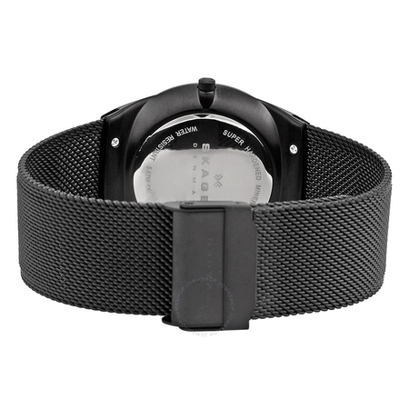 Skagen Aktiv Black Dial Black PVD Mesh Men's Watch SKW6006