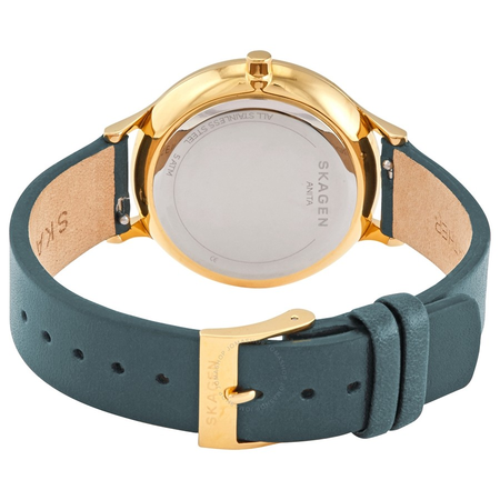 Skagen Anita Quartz Green Dial Green Leather Ladies Watch SKW2720