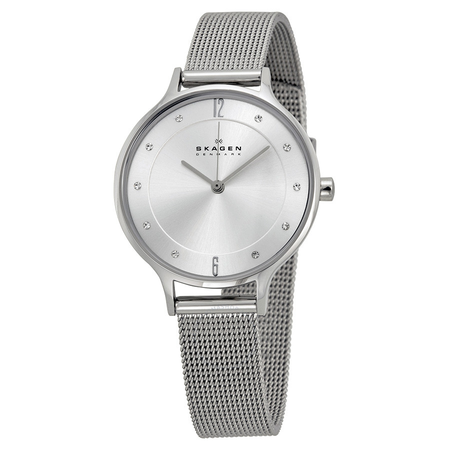 Skagen Anita Silver Dial Stainless Steel Mesh Ladies Watch SKW2149