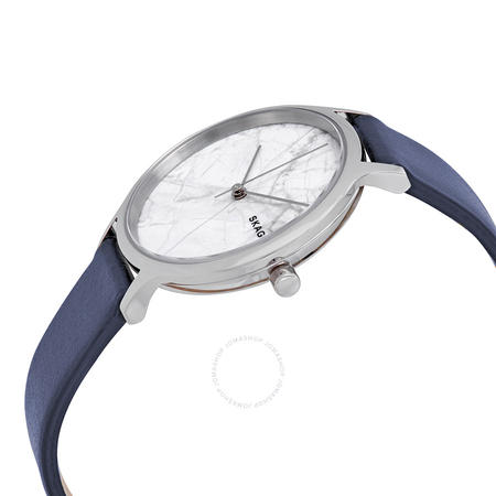 Skagen Anita White Dial Blue leather Ladies Watch SKW2719