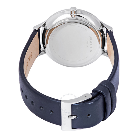 Skagen Anita White Dial Blue leather Ladies Watch SKW2719