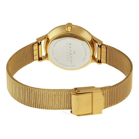 Skagen Anite Silver Dial Gold-tone Mesh Ladies Watch SKW2150