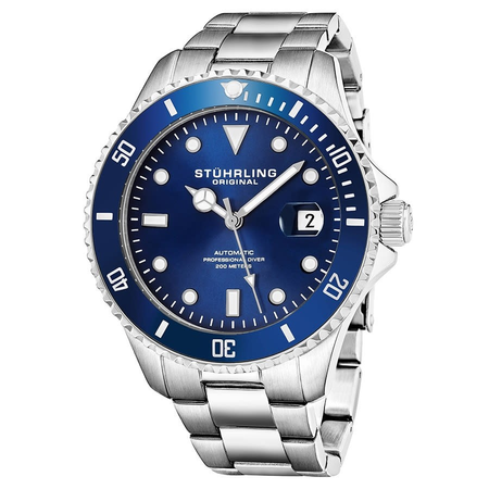 Stuhrling Original Aquadiver Automatic Blue Dial Men's Watch M13544