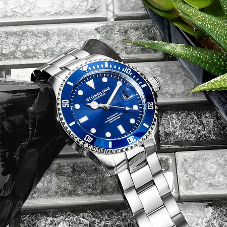 Stuhrling Original Aquadiver Automatic Blue Dial Men's Watch M13544