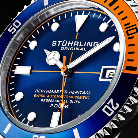 Stuhrling Original Aquadiver Automatic Blue Dial Men's Watch M13517