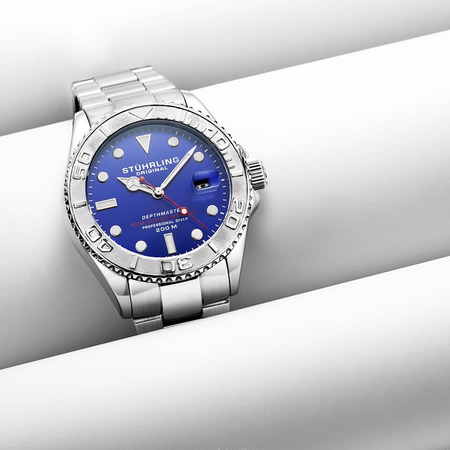 Stuhrling Original Aquadiver Automatic Blue Dial Men's Watch M13538
