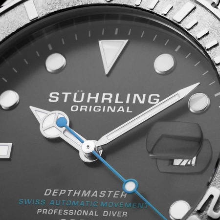 Stuhrling Original Aquadiver Automatic Grey Dial Men's Watch M13537