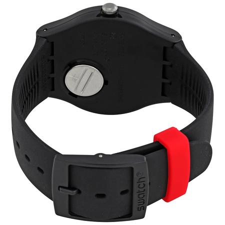 Swatch Yokorace Black Dial Black Rubber Men's Watch SUOB724