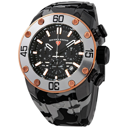 Swiss Legend Lionpulse Chronograph Quartz Black Dial Men's Watch SL-10617SM-GM-01-RA