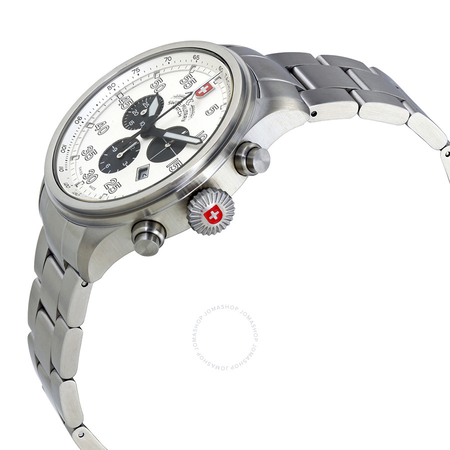Swiss Military Hawk White Dial Stainless Steel Men's Watch 2726