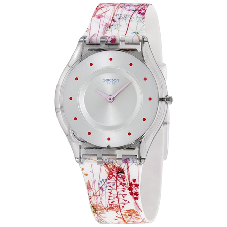 Swatch Open Box - Swatch Jardin Fleuri Silicone Ladies Watch SFE102 SFE102