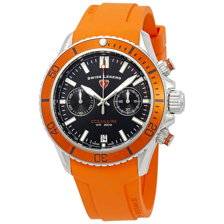 Swiss Legend Open Box - Swiss Legend Oceanaire Chronograph Black Dial Watch SL-13857SM-01-OAS SL-13857SM-01-OAS