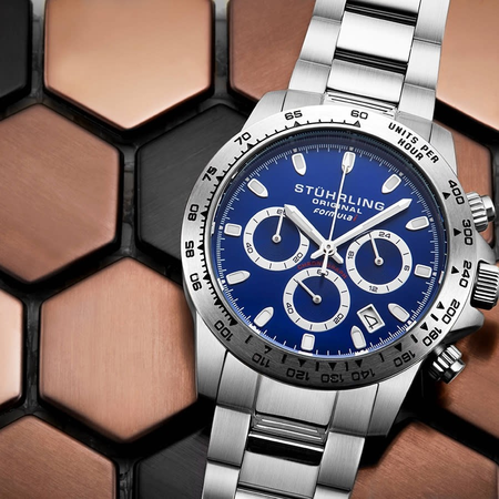 Stuhrling Original Monaco Quartz Blue Dial Men's Watch M13567