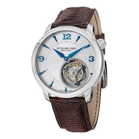 Stuhrling Original Tourbillon Hand Wind Silver Dial Men's Watch M13476