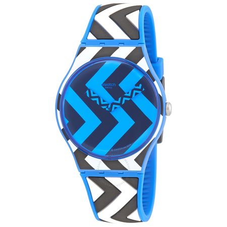 Swatch Bluzag Blue-Black Dial Quartz Unisex Watch SUOS111