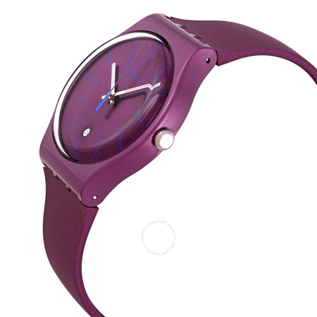 Swatch BURGUNDAZING Quartz Ladies Watch SUOR402
