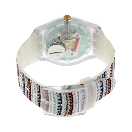 Swatch Originals Tricotime Multicolor Unisex Watch SUOK114