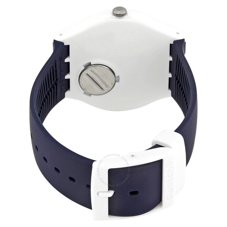 Swatch Siliblue Skeleton Dial Navy Silicone Men's Watch SUOW156